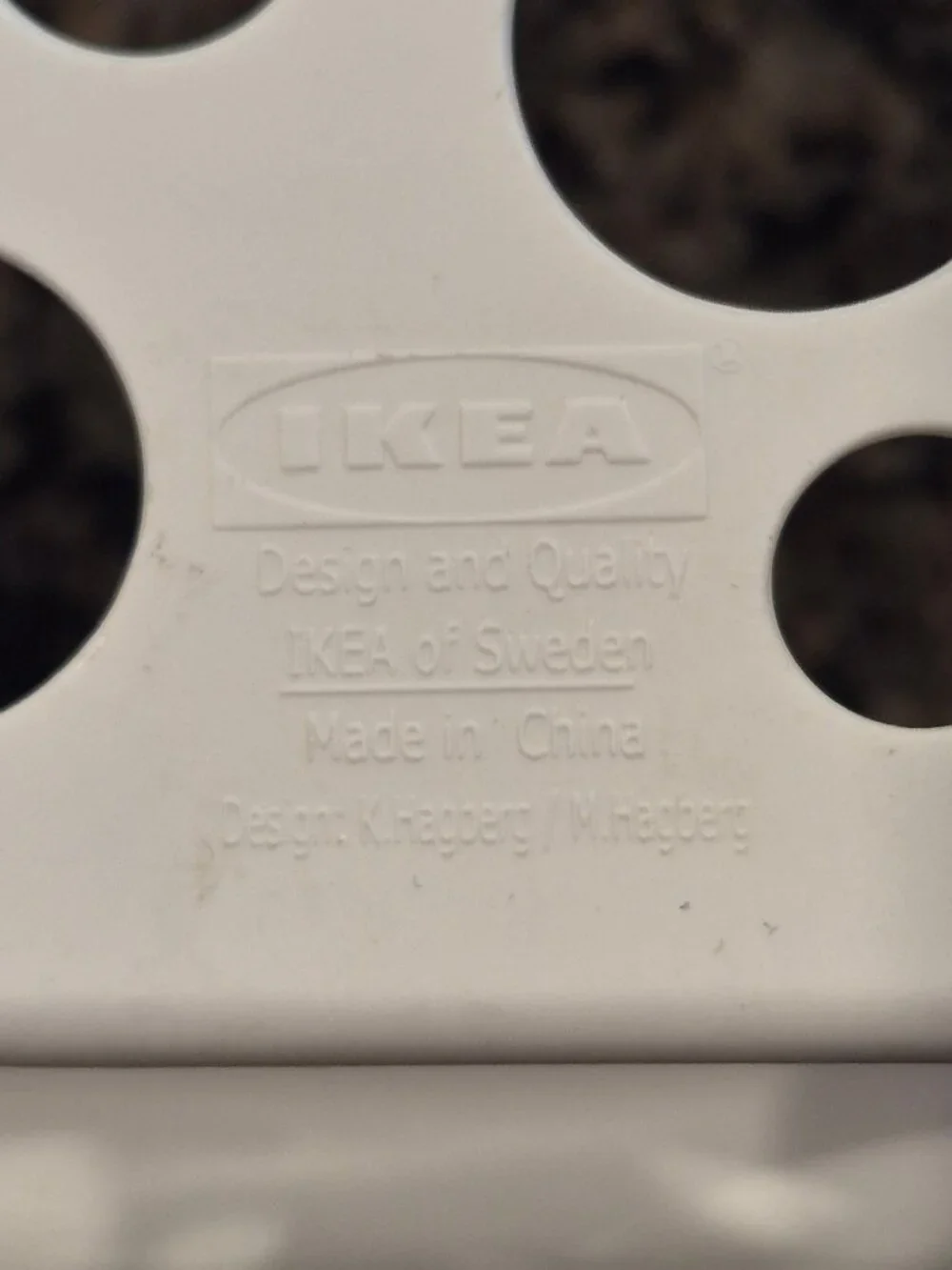 Ikea FLUNDRA White Plastic Dish Drying Rack Utensil Holder Compact Lightweight